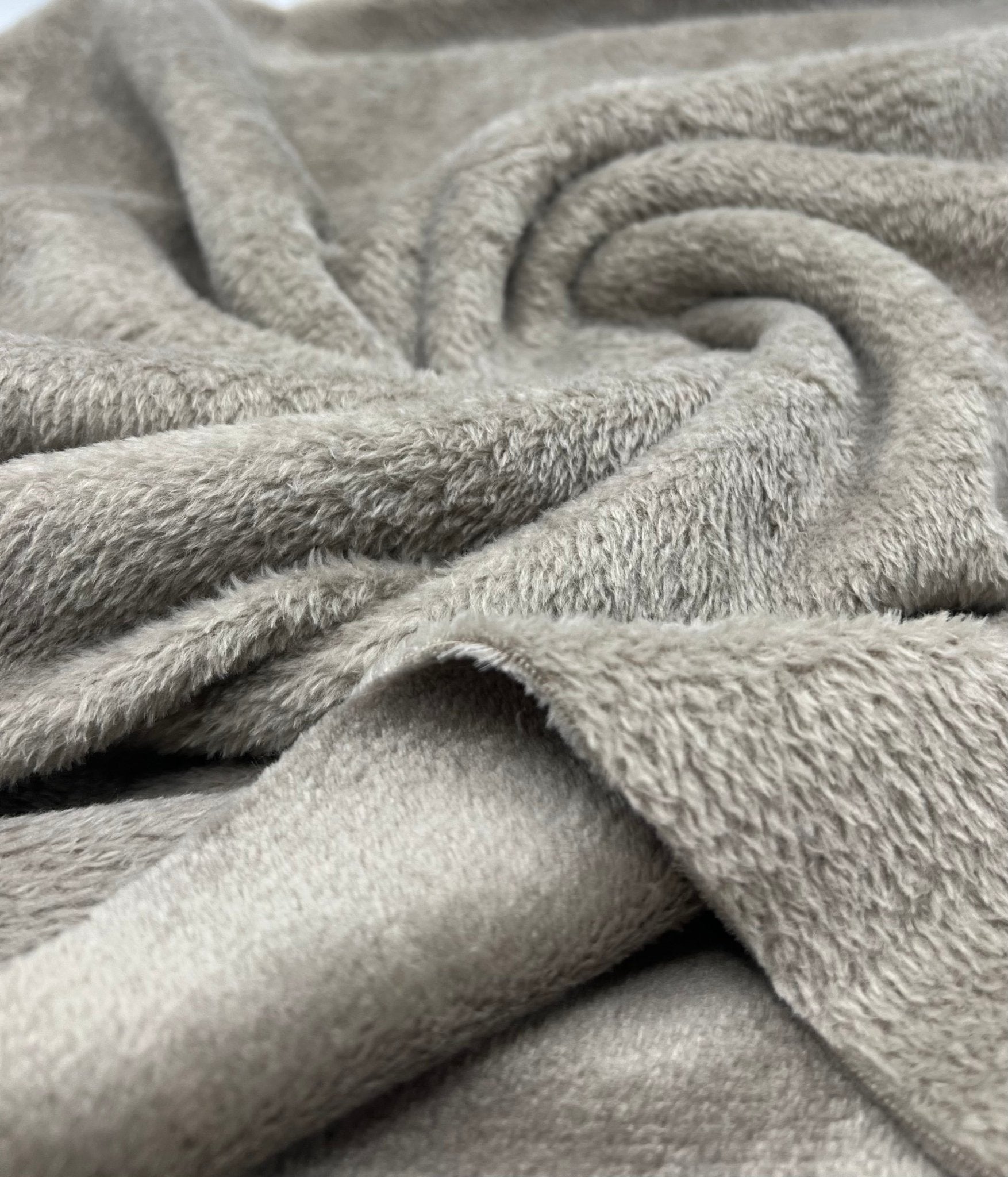 Mushroom Super Soft Plain Cuddle Fleece Fabric Blanket Loungewear - T9 Fabrics